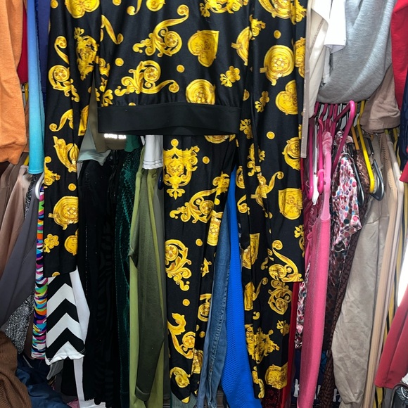 Versace Jeans Couture - 2 pc printed top & leggings set - size small (4) - Picture 4 of 5